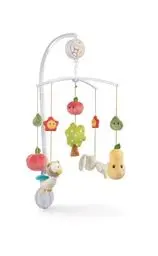 Produktbild: NICI 48511 Musik-Mobile Hase und Eule mit 5 abnehmbaren Figuren 40cm mit Bettbefestigung in Geschenkverpackung, BUNT