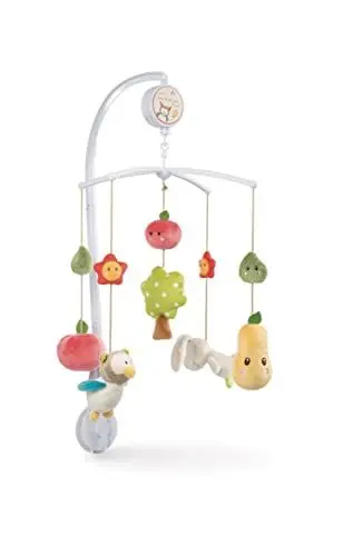 Produktbild: NICI 48511 Musik-Mobile Hase und Eule mit 5 abnehmbaren Figuren 40cm mit Bettbefestigung in Geschenkverpackung, BUNT