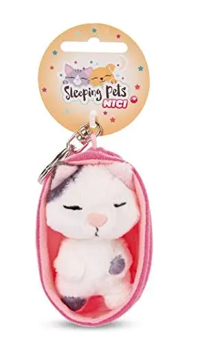 Produktbild: NICI Schlüsselanhänger Sleeping Pets Katze gefleckt 8cm