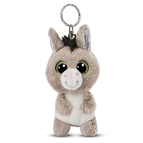 Produktbild: NICI Glubschis: Das Original – Glubschis Schlüsselanhänger Esel Donki 9 cm – Esel Kuscheltieranhänger mit Schlüsselring für Schlüsselband, Schlüsselbund & Schlüsselhalter – Taschenanhänger