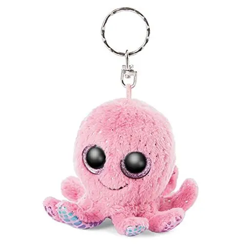 Produktbild: NICI Glubschis: Das Original – Glubschis Schlüsselanhänger Oktopus Poli 8 cm – Oktopus Kuscheltieranhänger mit Schlüsselring für Schlüsselband, Schlüsselbund & Schlüsselhalter