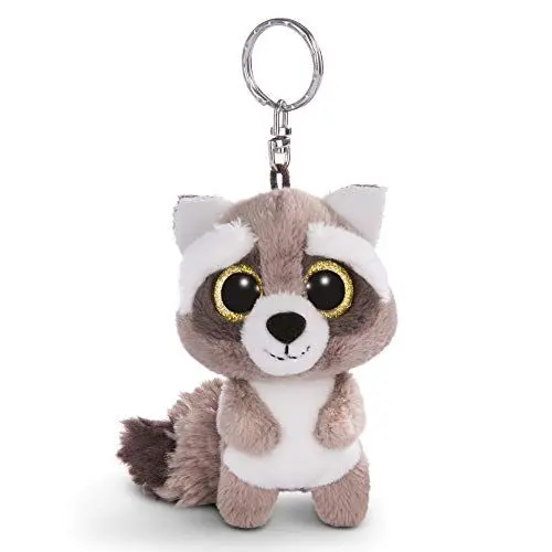 Produktbild: NICI Glubschis: Das Original – Glubschis Schlüsselanhänger Waschbär Clooney 9 cm – Waschbär Kuscheltieranhänger mit Schlüsselring für Schlüsselband, Schlüsselbund & Schlüsselhalter – 45550, Unisex