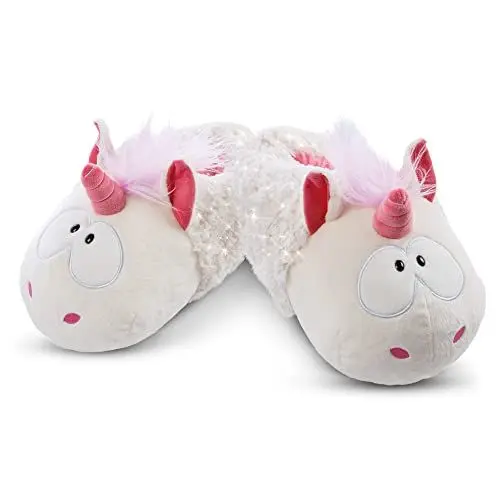 Produktbild: NICI Hausschuhe Einhorn Theodor im Schneeanzug Gr. 34-37 M I Plüsch-Hauschuhe für Kinder I Warme Kuscheltier Hausschuhe für Mädchen & Jungen – 48168