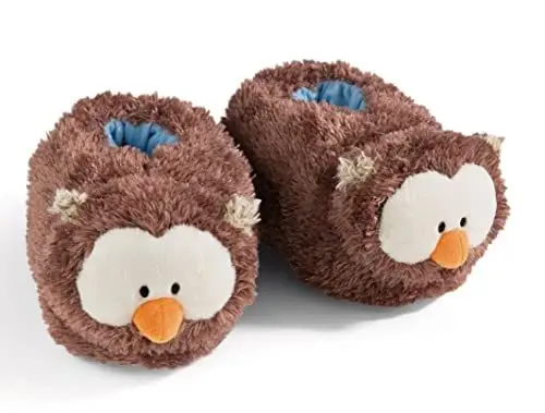 Produktbild: NICI Hausschuhe Eule Oscar Größe 38-41 – kuschelige Pantoffeln für warme Füße, Plüsch-Schuhe im Eulen-Design für Kinder & Erwachsene, 48935, tolle Geschenkidee, braun