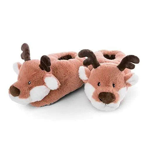 Produktbild: NICI Hausschuhe Rentier Jonte figürlich Gr. 38-41 L I Plüsch-Hauschuhe für Kinder rutschfest I Warme Kuscheltier Hausschuhe für Mädchen & Jungen–48339