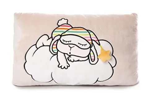 Produktbild: NICI Kuschelkissen Schlafmützen Schaf Jolala – Flauschiges Kuscheltierkissen Schaf für Mädchen, Jungen & Babys – Rechteckiges Stofftierkissen zum Kuscheln und Schlafen, 43 x 25cm, 1 Stück (1er Pack)