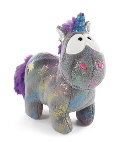 Produktbild: NICI Kuscheltier Einhorn Star Bringer 13 cm – Stofftier aus weichem Plüsch zum Kuscheln und Spielen, funkelndes Plüschtier für Kinder & Erwachsene, 48626, ideal als Geschenk, grau