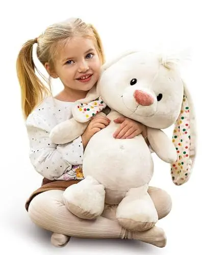 Produktbild: NICI Kuscheltier Hase creme 50cm I Plüschhase mit großen Hängeohren I Plüschtier für Schmusetierliebhaber I Stofftier Hase aus nachhaltiger Produktion – 49259