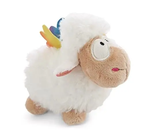 Produktbild: NICI Kuscheltier Schaf Somna 13 cm – Stofftier aus weichem Plüsch zum Kuscheln und Spielen, niedliches Plüschtier für Kinder & Erwachsene, 48627, ideal als Geschenk, weiß