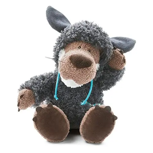 Produktbild: NICI Kuscheltier Wolf Jolly Hugo sitzend 25 cm I Plüschtier für Mädchen, Jungen & Babys I Flauschiges Stofftier zum Kuscheln & Spielen – 48532
