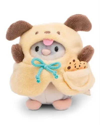 Produktbild: NICI MYMOCHI Kuscheltier Set - Hamster Kuscheltier Shai 8 cm mit Keks und Katzenkostüm in Geschenkbox, Flauschiges Stofftier zum Kuscheln, Spielen und Liebhaben - 61144