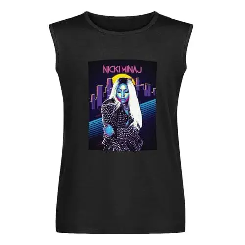 Produktbild: NIC-ki Min-aj Graphic Crew Neck Sports Men's Vests Tank Tops O-Neck 100% Cotton Undershirts Unisex Sleeveless T-Shirt XXXL