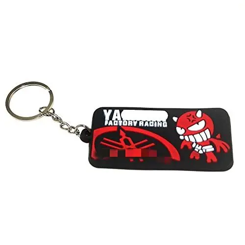 Produktbild: NICOLIE Motorrad-Zubehör, 3D-Schlüsselanhänger, Motorrad, Gummi, für Yamaha R15 R25 R3 R6 R1 MT07 MT09 – Rot