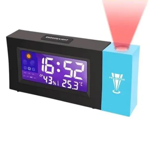 Produktbild: Nicoone Projektionswecker,Digital Projektion Wecker mit Lade, Digital Alarm Clock mit Temperatur Datum,Projektion Uhr für Nacht Home Office