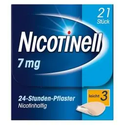 Produktbild: Nicotinell 7 mg / 24-Stunden- Nikotinpflaster, 21 St.: Pflasterstärke Leicht. Das Nicotinell Nikotinpflaster mit der Steady-Flow Technologie hilft. Nikotinpflaster. Rauchen aufhören. Rauchen aufhören