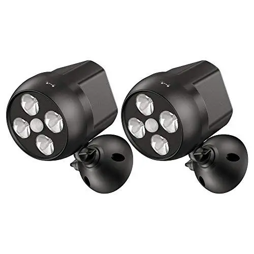 Produktbild: NICREW Bewegungsmelder für Aussen, Batteriebetriebene Aussenlampe mit Sensor, Leistungsstarke LEDs ohne Kabel, 2x4 LEDs, Wetterfestes Sicherheitslicht für Veranda, Garage, Garten