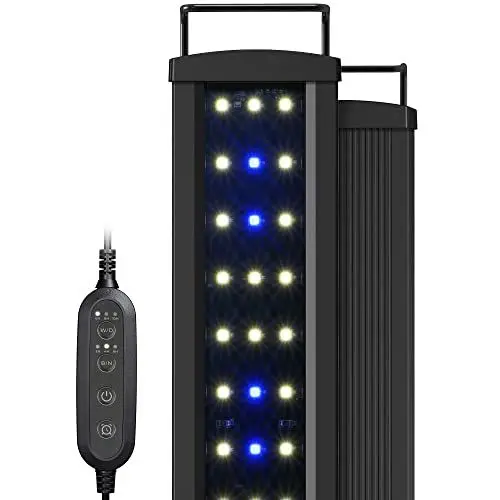 Produktbild: NICREW SlimLED White+Blue Aquarium Beleuchtung, Intensität einstellbar Licht für Wasserpflanzen und Süßwasseraquarien mit Timer, Sonnenaufgang und Sonnenuntergang Funktion