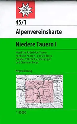 Produktbild: Niedere Tauern 1: Topographische Karte 1:50.000 mit Wegmarkierungen (Alpenvereinskarten)