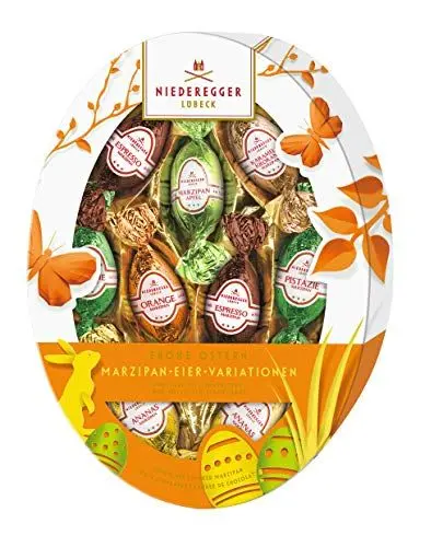 Produktbild: Niederegger Marzipan Eier Variationen, 6 fach sortiert, oval, 1er Pack (1 x 150 g)