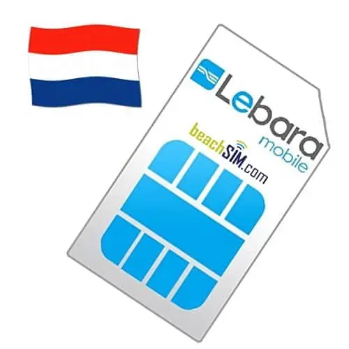 Produktbild: BeachSIM Niederlande anonyme Prepaid SIM-Karte Holland Lebara