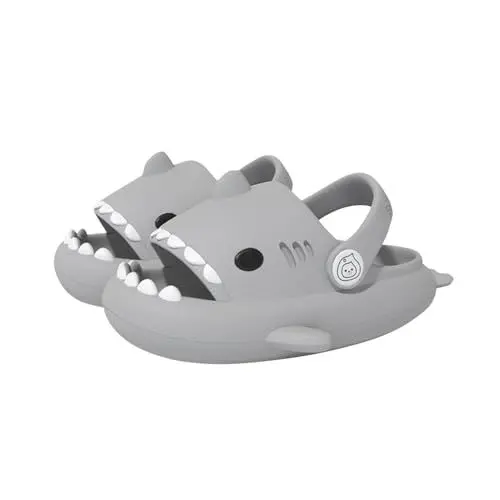 Produktbild: Niedliche Cartoon-Haifisch-Rutschen, Strand, rutschfeste Badezimmer-Hausschuhe, Sandalen, Schuhe für und Mädchen, Kinder 2-niño-Gray 33