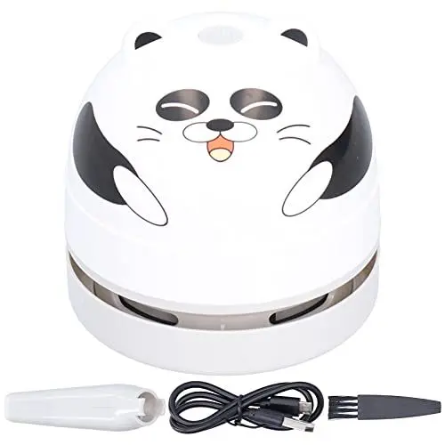 Produktbild: Niedlicher Desktop-Staubsauger Im Tierdesign, USB-Lade-Mini-Tischstaubsauger mit Kabelloser 360 ° Drehbarer Design-Tastatur für das Heimbüro(Panda)