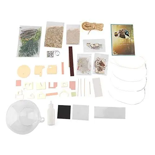 Produktbild: Niedlicher, handgefertigter DIY-Puppenhaus-Bausatz fördert die Kreativität für Heim- und Bürodekoration. Miniatur-Holzhaus-DIY-Puppenhaus-Bausatz