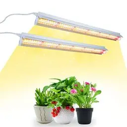 Produktbild: Niello 2pcs T5 Pflanzenlampe LED, 42cm Vollspektrum Grow Lampe for Zimmerpflanzen, 660nm / 3000K / 5000K Pflanzenlicht mit Reflektor/Daisy Chain fur Aussaat, Gewaechshaus, Grow Shelves
