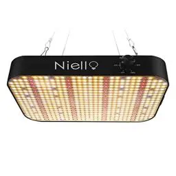 Produktbild: Niello LED Pflanzenlampe, 600w LED Grow Lampe mit 588 LEDs, UV & IR für Zimmerpflanzen, Vollspektrum Pflanzenlicht mit dimmbarer Daisy Chain Funktion für VEG, Blumen