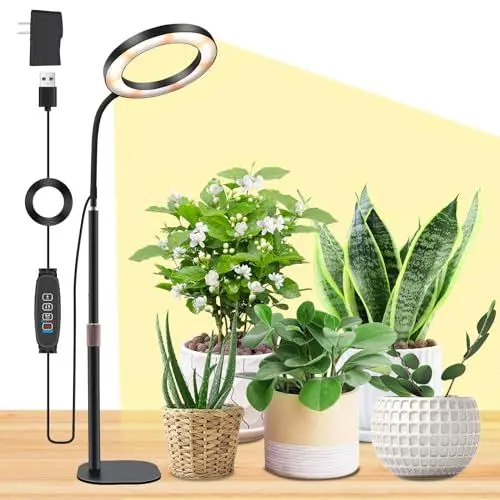 Produktbild: Niello Pflanzenlicht für Zimmerpflanzen,Schreibtisch-LED-Wachstumslampe,Vollspektrum-Wachstumslicht,höhenverstellbar,automatischer Timer mit 3/9/12 Stunden,ideal für das Wachstum kleiner Pflanzen.