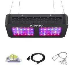 Produktbild: Upgrade Niello® LED Pflanzenlampe, LED Grow Lampe mit Optischer Linse, UV IR Vollspektrum Pflanzenlicht, Wachsen Licht mit Veg & Bloom Modus für Zimmerpflanzen, Gemüse und Blumen