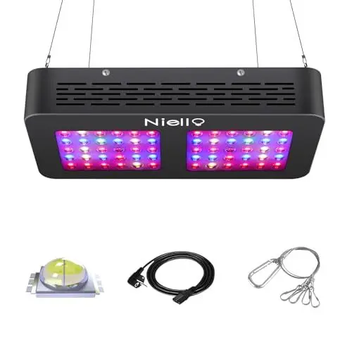 Produktbild: Upgrade Niello® LED Pflanzenlampe, LED Grow Lampe mit Optischer Linse, UV IR Vollspektrum Pflanzenlicht, Wachsen Licht mit Veg & Bloom Modus für Zimmerpflanzen, Gemüse und Blumen