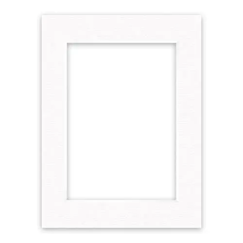 Produktbild: nielsen Conservation Passepartout Karton 2,2 mm | Außenformat 30x40 cm für Bildformat 20,5x29,5 cm (auch für DIN A4) | Polarweiß (hellweiß) | strukturierte Oberfläche