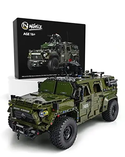 Produktbild: Nifeliz Warrior Militär Fahrzeug Bausatz, Technikal Geländewagen Modell Offroad Truck Set, Militär Spielzeug für Männer und Erwachsene (3175 Teile)