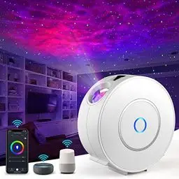 Produktbild: Nigecue LED Smart Sternenhimmel Projektor, WLAN Sternenprojektor 3D Galaxy mit App-/Sprachsteuerung, Timer, Kompatibel mit Alexa/Google Assistant, Geeignet für Baby Kinder Schlafzimmer Heimkino