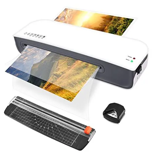 Produktbild: Nigecue Laminiergerät A4, 4 in 1 Laminiermaschine mit 30 Stück A4 A5 A6 Laminierfolien, Laminator mit Papierschneider, Eckrunde, Schnelles Aufwärmen, Ideal für Heimgebrauch Büro Schule Fotos Karten