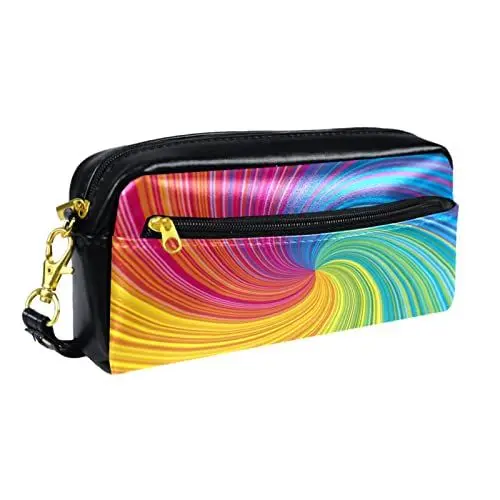 Produktbild: NigelMu Federmäppchen,tragbares Federmäppchen,Stifteetui,Schreibwaren-Organizer für die Schule,Motif de tourbillon rayé arc-en-ciel Dekoration