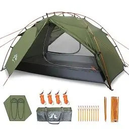 Produktbild: Night Cat Camping Zelt 2 Personen Wasserdicht Campingzelt 2 Man Zente Zwei Schichten Einfache Einstellung Leicht Für Trekking Wandern Garten