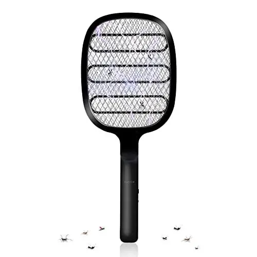 Produktbild: Night Cat Elektrische Fliegenklatsche 3000V Fliegenfänger Fliegenfalle Fliegenklatsche Elektrisch Schlager Swat Gegen Fliegen Anti Mücken Wespen Moskito Elektro Fly Insekten Killer Zapper USB C Ladung