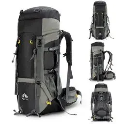 Produktbild: Night Cat Wanderrucksack 90L Rucksack Trekkingrucksack Reiserucksack Herren Damen Atmungsaktiv für Camping Trekking Mountainering Klettern Fahrradreisen