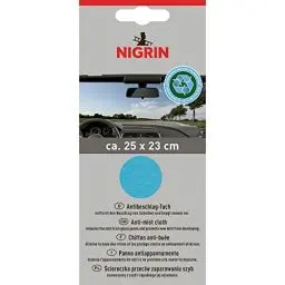 Produktbild: NIGRIN Antibeschlag-Tuch Eco, beugt beschlagenen Autoscheiben vor, garantiert streifenfrei, fusselfrei, reinigt Glasscheiben Aller Art, für eine klare Sicht, 25 x 23 cm