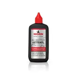 Produktbild: NIGRIN BIKE-CARE Allwetter-Kettenöl, 100 ml Flasche, Fahrradkettenöl, verringert Reibung, macht Fahrradketten leichtläufig
