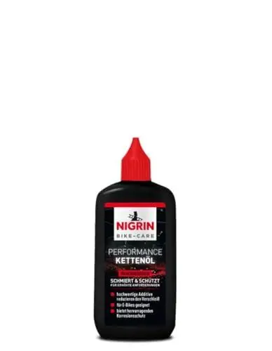 Produktbild: NIGRIN BIKE-CARE E-Bike-Kettenöl, 100 ml Flasche, Fahrradkettenöl, verringert Reibung, macht Fahrradketten leichtläufig