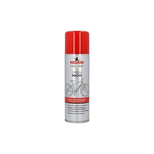 Produktbild: NIGRIN Bike-Care Sprühwachs, Fahrradwachs, 300 ml Sprühdose, bringt brillanten Hochglanz, schützt Lack-, Metall- und Kunststoffoberflächen