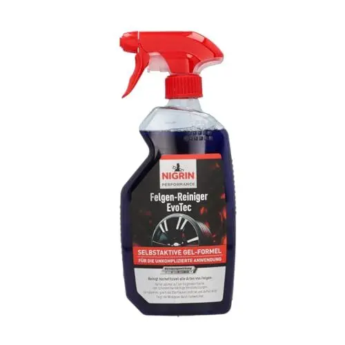 Produktbild: NIGRIN Felgen-Reiniger EvoTec hocheffektive Reinigung Aller Arten von Felgen, integrierter Wirk-Indikator, selbstaktiv, säurefrei, blau, 500ml