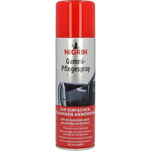 Produktbild: NIGRIN Gummipflege-Spray, Pflege für Gummiteile am Auto, pflegt und schützt nachhaltig, 300 ml, 1 Packung