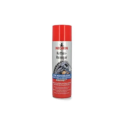 Produktbild: NIGRIN Kettenreiniger, 500 ml Sprühdose, Kettenspray für Motorrad, reinigt und entfettet Motorradketten