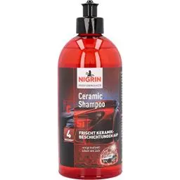 Produktbild: NIGRIN Performance Ceramic Shampoo für Autowäsche, intensive Schmutzlösewirkung, mit Abperleffekt, Schutz vor Neuverschmutzung, 500 ml, rot