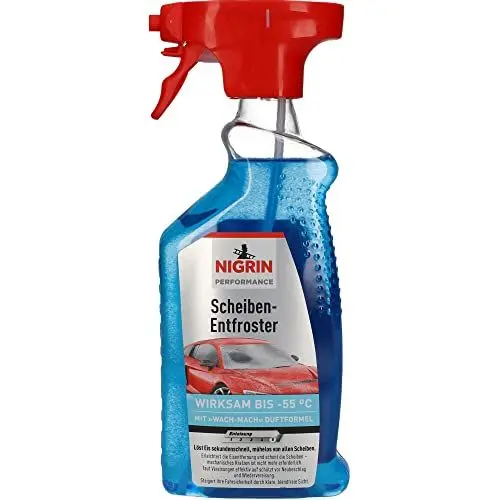 Produktbild: NIGRIN Scheiben-Entfroster 500ml Sprühflasche, Scheiben-Enteiser-Spray, Pumpzerstäuber, wirksam bis -55° C, verhindert Wiedervereisung