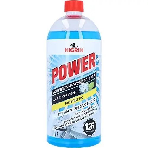 Produktbild: NIGRIN Scheiben-Frostschutz POWER Fertigmix -25°, schnellwirkend, schlierenfrei und verhindert erneutes Einfrieren, blau, 1 Liter